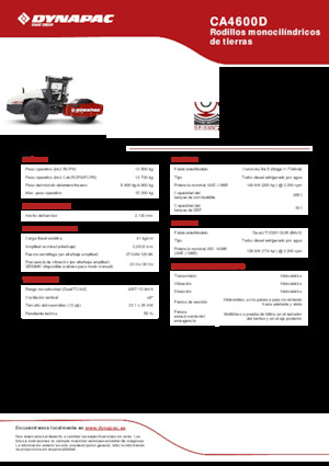 Egyhengeres hengerek Dynapac CA4600D