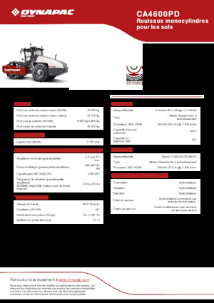 Egyhengeres hengerek Dynapac CA4600PD 