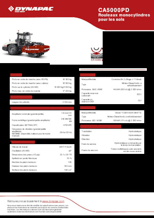 Egyhengeres hengerek Dynapac CA5000PD