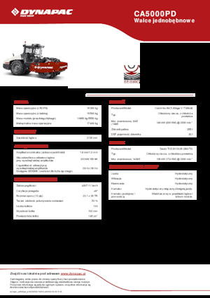 Egyhengeres hengerek Dynapac CA5000PD