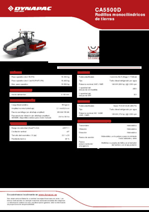 Egyhengeres hengerek Dynapac CA5500D
