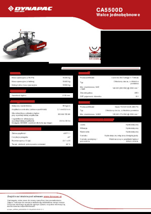 Egyhengeres hengerek Dynapac CA5500D
