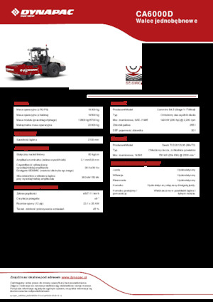 Egyhengeres hengerek Dynapac CA6000D