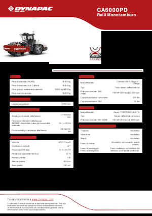 Egyhengeres hengerek Dynapac CA6000PD