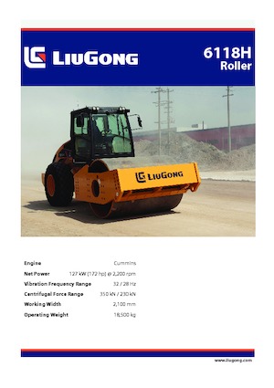 Egyhengeres hengerek Liugong 6118H