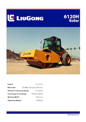 Egyhengeres hengerek Liugong 6120H