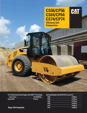 Egyhengeres hengerek Caterpillar CS64