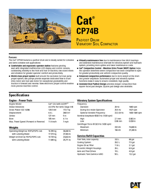 Egyhengeres hengerek Caterpillar CP74B