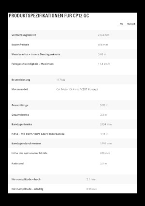 Egyhengeres hengerek Caterpillar CP12GC