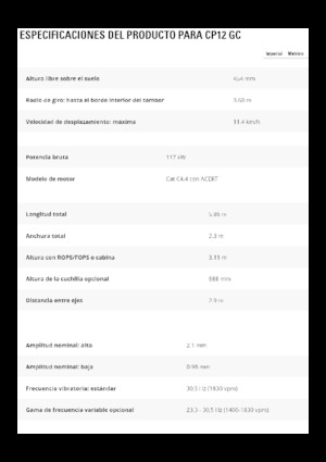 Egyhengeres hengerek Caterpillar CP12GC