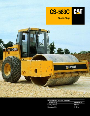 Egyhengeres hengerek Caterpillar CS 583 C