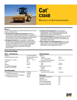 Egyhengeres hengerek Caterpillar CS64B
