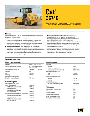 Egyhengeres hengerek Caterpillar CS74B