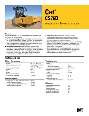 Egyhengeres hengerek Caterpillar CS76B