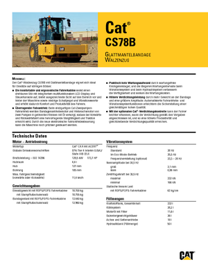 Egyhengeres hengerek Caterpillar CS78B