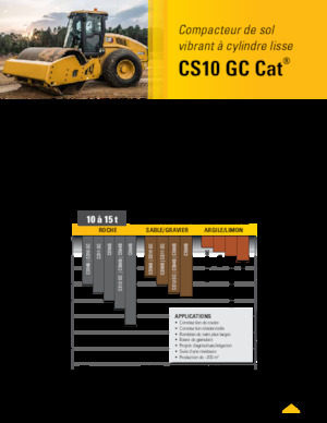 Egyhengeres hengerek Caterpillar CS10GC