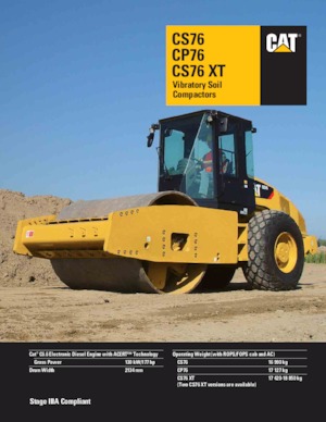Egyhengeres hengerek Caterpillar CS76XT