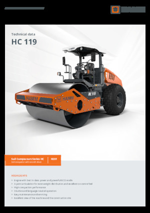 Egyhengeres hengerek Hamm HC 119