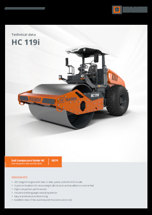 Egyhengeres hengerek Hamm HC 119i