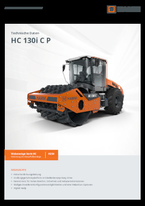 Egyhengeres hengerek Hamm HC 130i C P