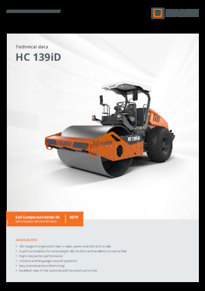 Egyhengeres hengerek Hamm HC 139iD