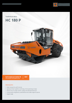 Egyhengeres hengerek Hamm HC 180 P