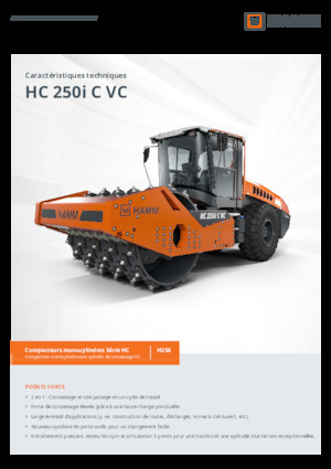Egyhengeres hengerek Hamm HC 250i C VC