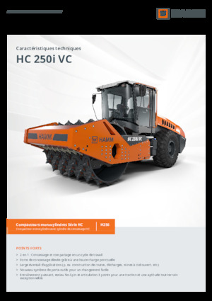 Egyhengeres hengerek Hamm HC 250i VC
