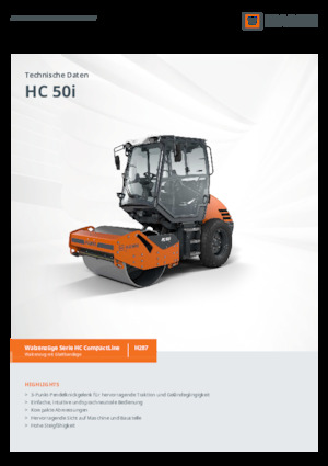 Egyhengeres hengerek Hamm HC 50i