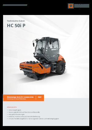 Egyhengeres hengerek Hamm HC 50i P