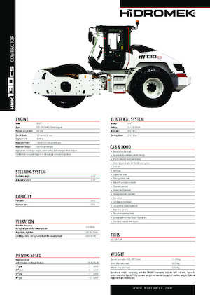Egyhengeres hengerek Hidromek HMK 130 CS