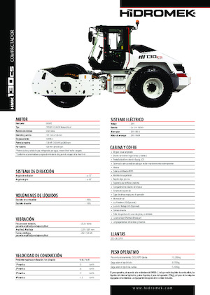 Egyhengeres hengerek Hidromek HMK 130 CS