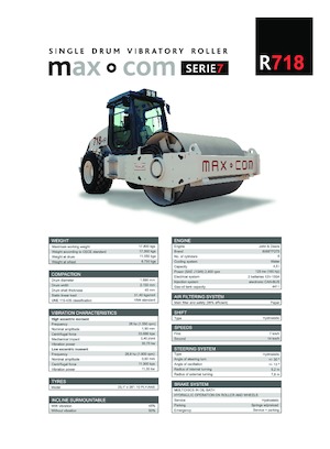 Egyhengeres hengerek Max-Com R 718