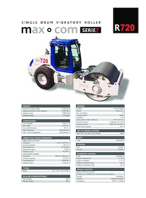 Egyhengeres hengerek Max-Com R 720