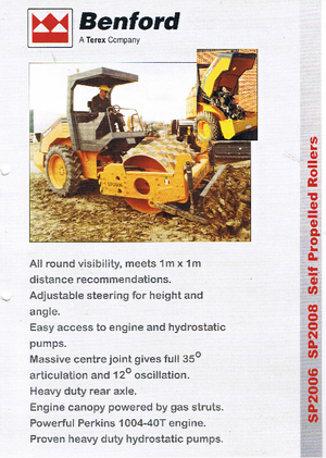 Egyhengeres hengerek Benford SP 2008 D
