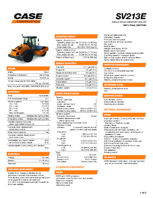Egyhengeres hengerek Case SV213E