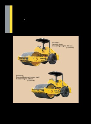 Egyhengeres hengerek Sakai SV400T