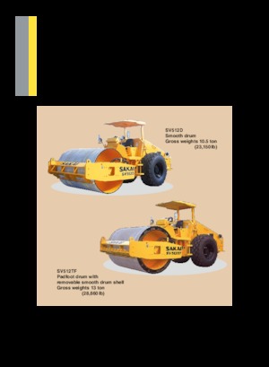 Egyhengeres hengerek Sakai SV512T