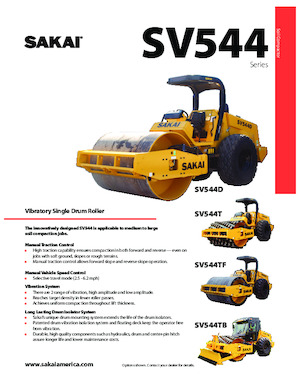 Egyhengeres hengerek Sakai SV544D