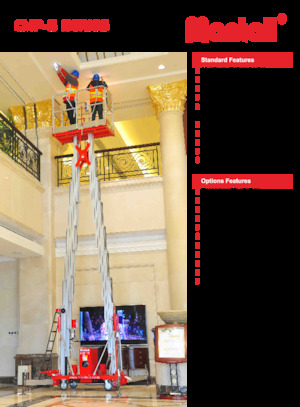 Gumikerekes vertikális emelésű munkaállványok Mantall CMP14-S