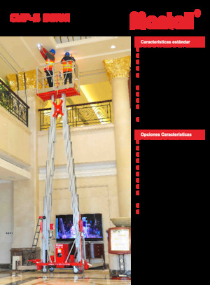 Gumikerekes vertikális emelésű munkaállványok Mantall CMP14-S