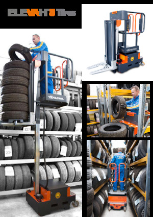Gumikerekes vertikális emelésű munkaállványok Faraone Elevah 5 Tires 
