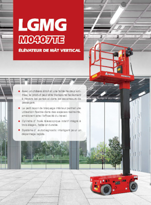 Gumikerekes vertikális emelésű munkaállványok LGMG  M0407TE