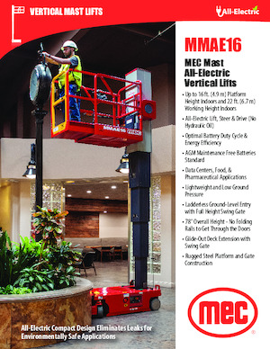 Gumikerekes vertikális emelésű munkaállványok MEC MMAE16