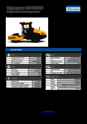Egyhengeres hengerek Dynapac CA 1500 D