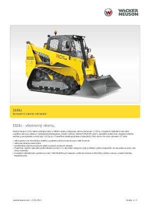 Csúszókormányzású rakodók Wacker Neuson 1101 c