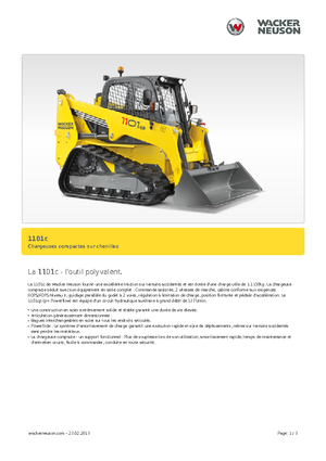 Csúszókormányzású rakodók Wacker Neuson 1101 c