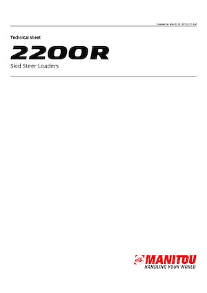 Csúszókormányzású rakodók Manitou 2200R