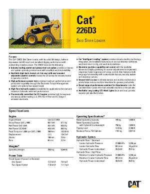 Csúszókormányzású rakodók Caterpillar 226D