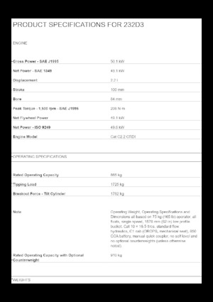 Csúszókormányzású rakodók Caterpillar 232D3